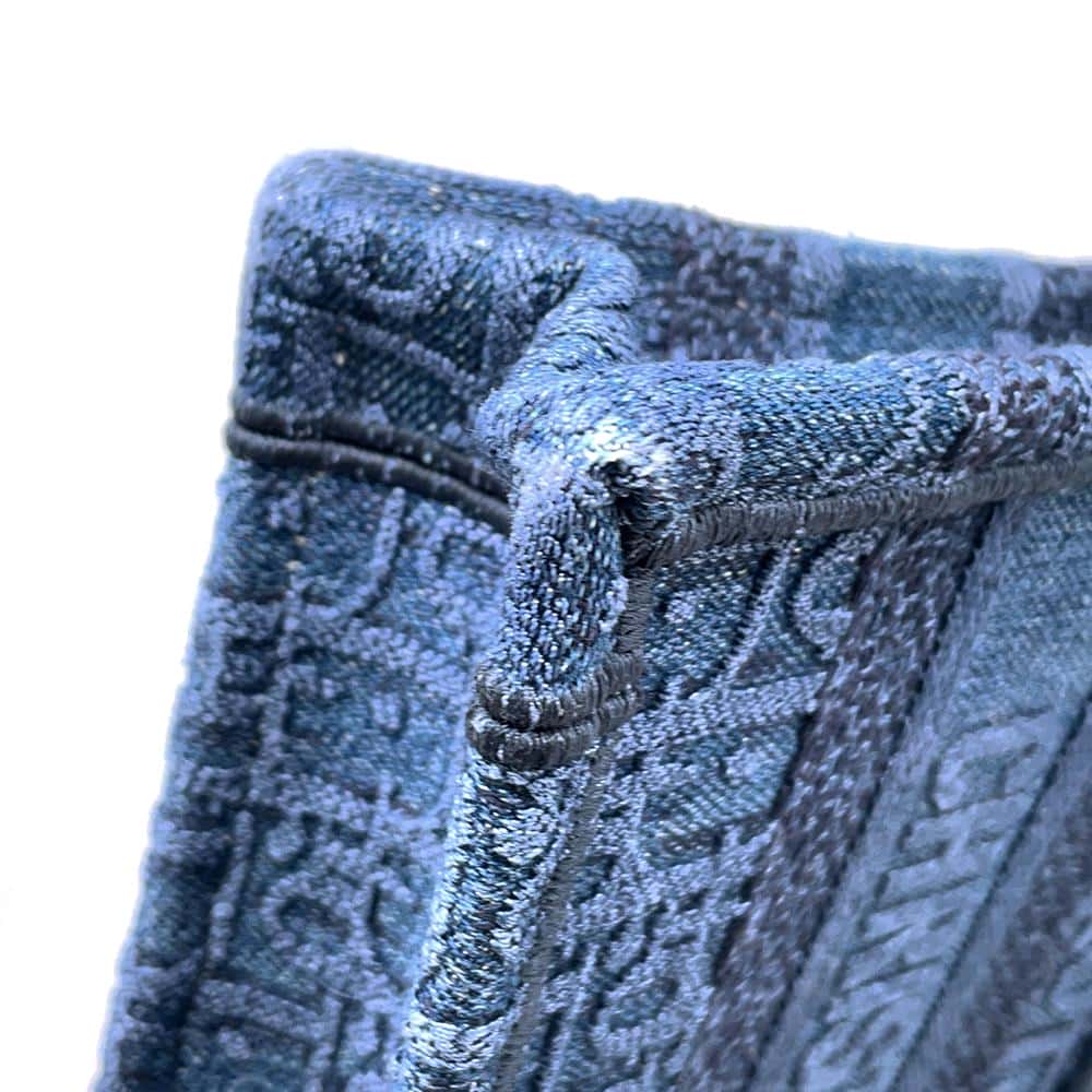 Dior Oblique Denim Book Tote Blue Canvas Size Mini