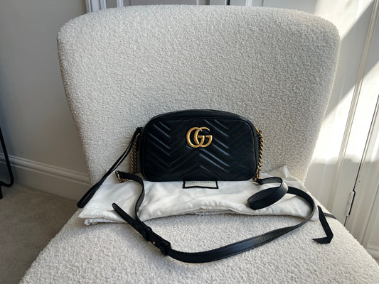 Gucci GG Black Marmont Small Shoulder Bag (RRP £1440)