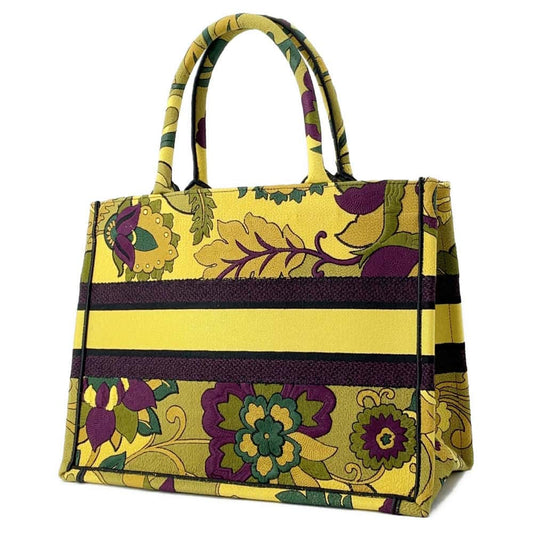 Dior Book tote Yellow/Multicolor Canvas Size Medium