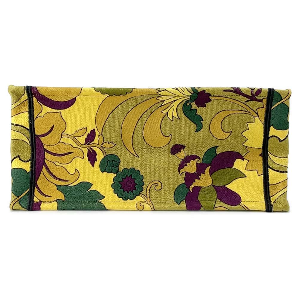 Dior Book tote Yellow/Multicolor Canvas Size Medium