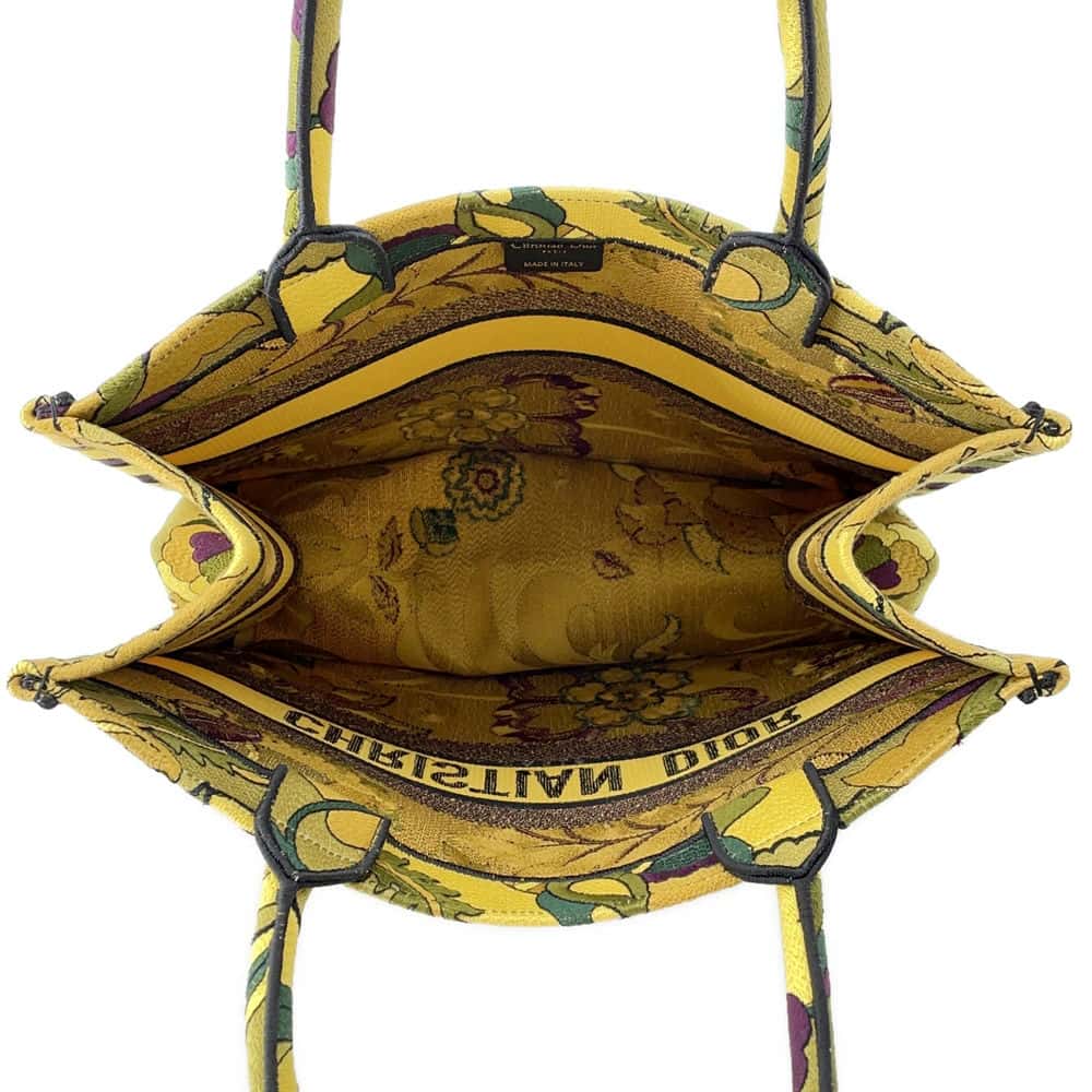 Dior Book tote Yellow/Multicolor Canvas Size Medium