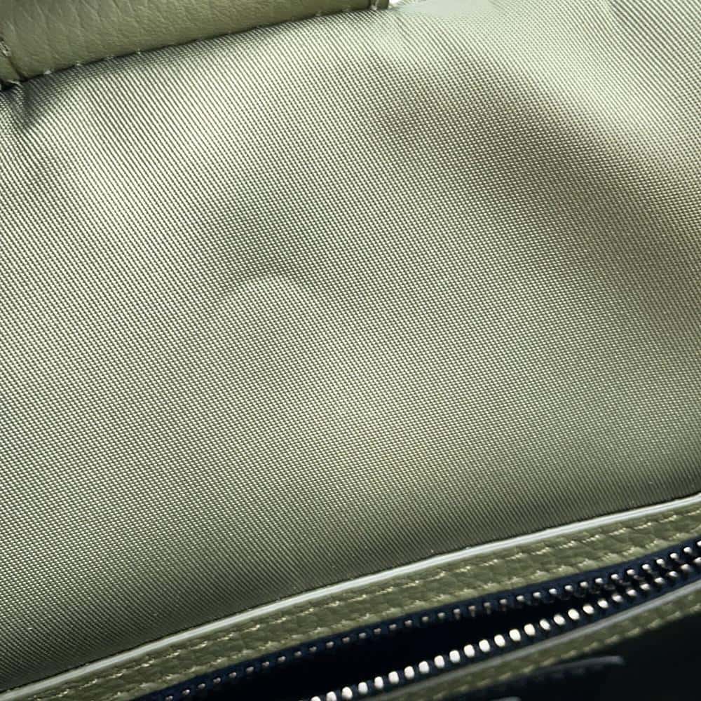 Dior Sacai Collaboration Saddle Tote Bag Moss Green/Navy Nylon Leather