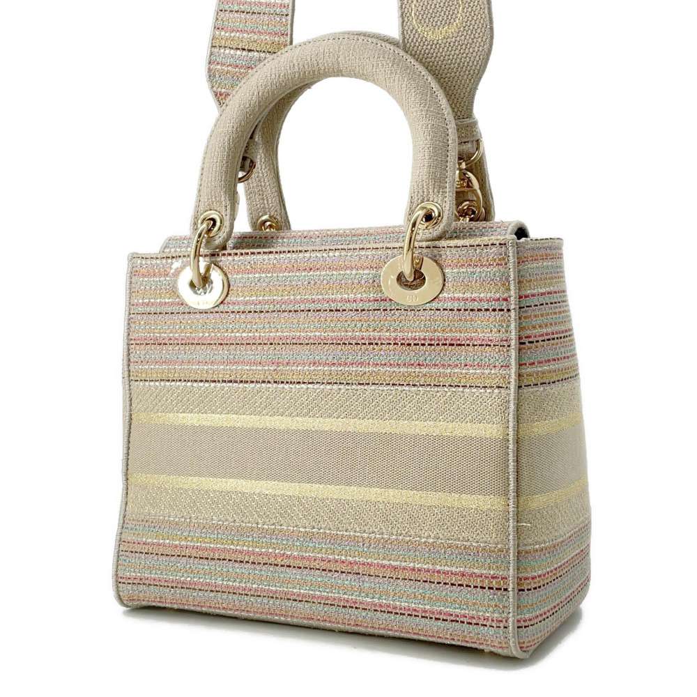 Dior Lady D-LITE 2wayBag Beige/Multicolor Canvas