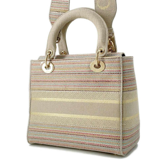 Dior Lady D-LITE 2wayBag Beige/Multicolor Canvas