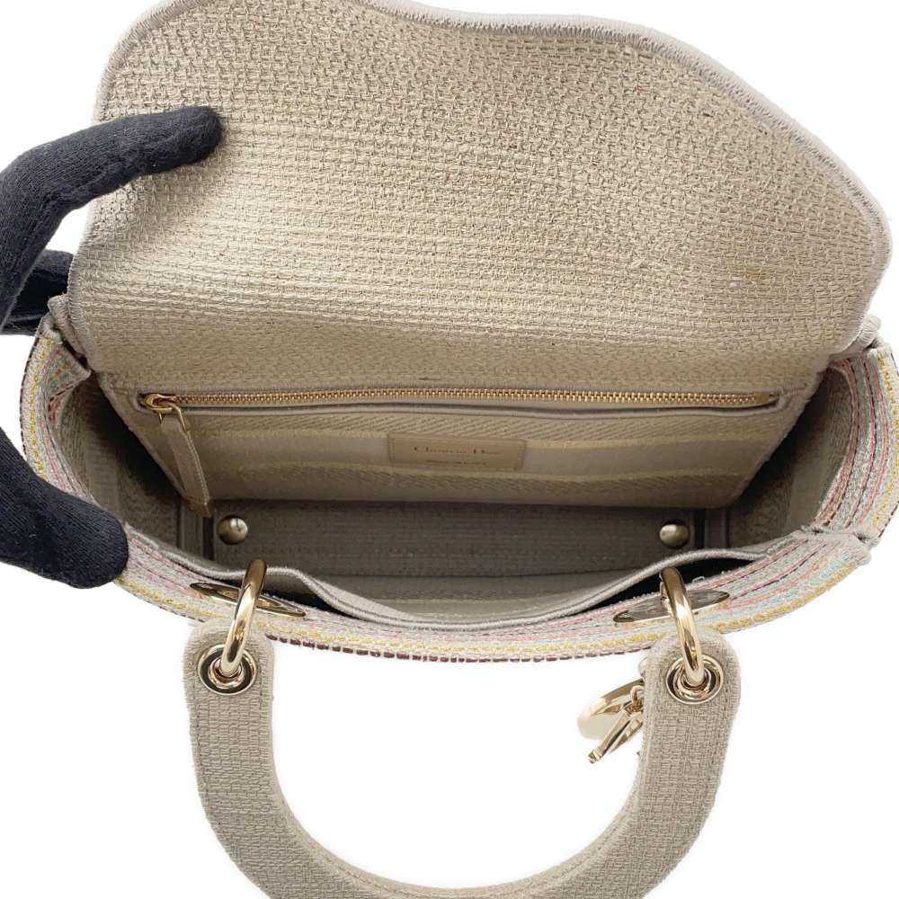 Dior Lady D-LITE 2wayBag Beige/Multicolor Canvas