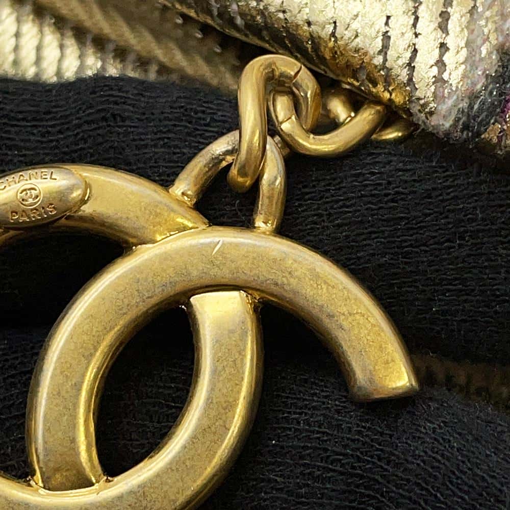 CHANEL CC Logo Graffiti Backpack Gold/Multicolor AS0867 Canvas Leather