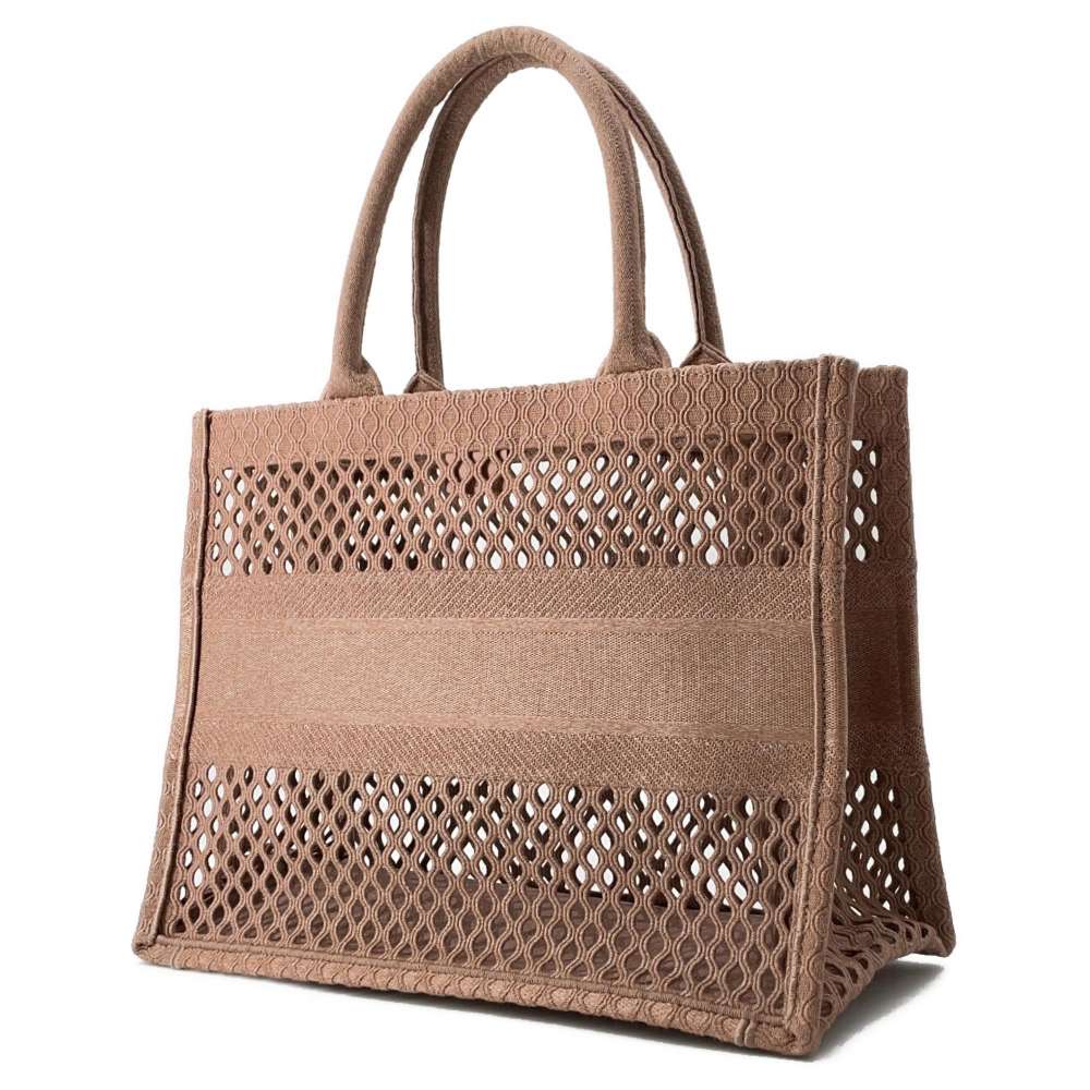 Dior Mesh Book Tote Pink M1296ZWRA Canvas Size Medium