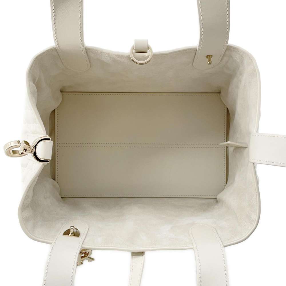 Dior To Jules Macrocannage White M2822OSHJ Calf Leather Size Small