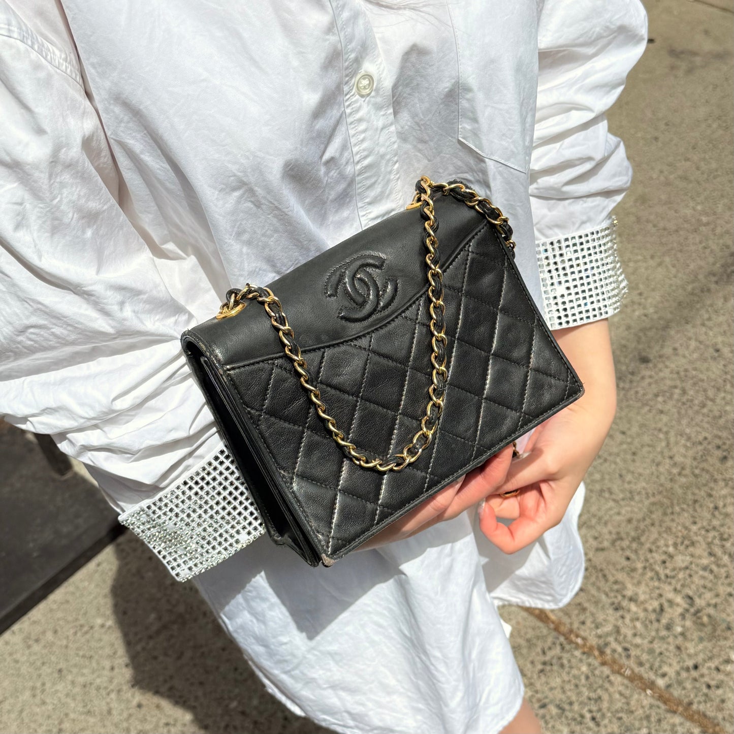 Chanel CC Vintage Quilted Flap Bag