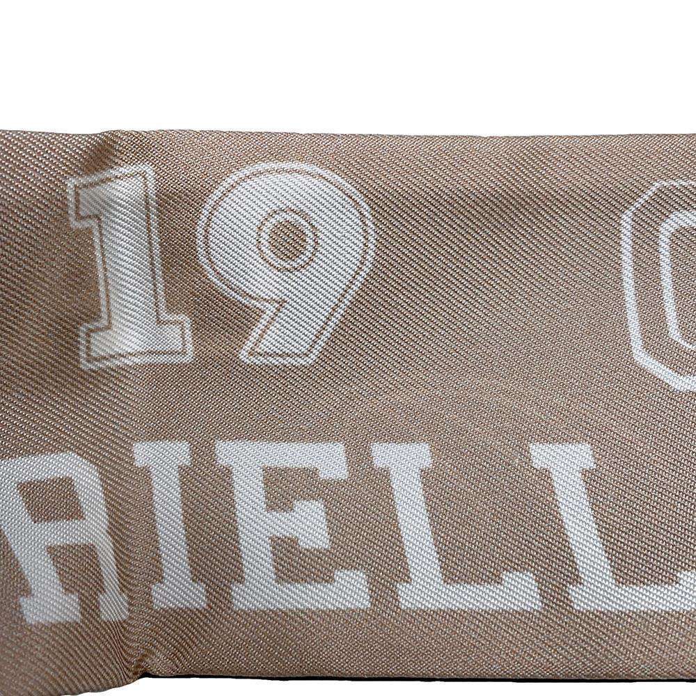 CHANEL Scarf logo design Beige/Black Silk100%