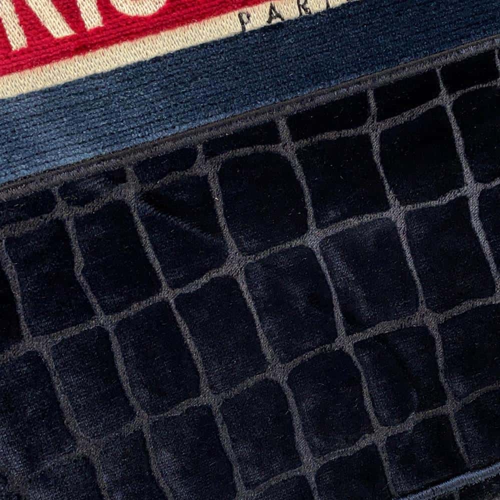 Dior Book tote Navy Velvet Size Large