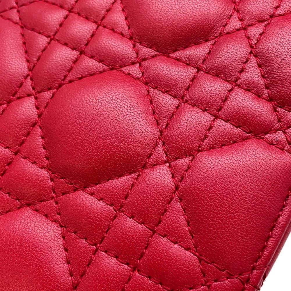 Dior Vanity bag Red S5488UNTR Lambskin Size Small