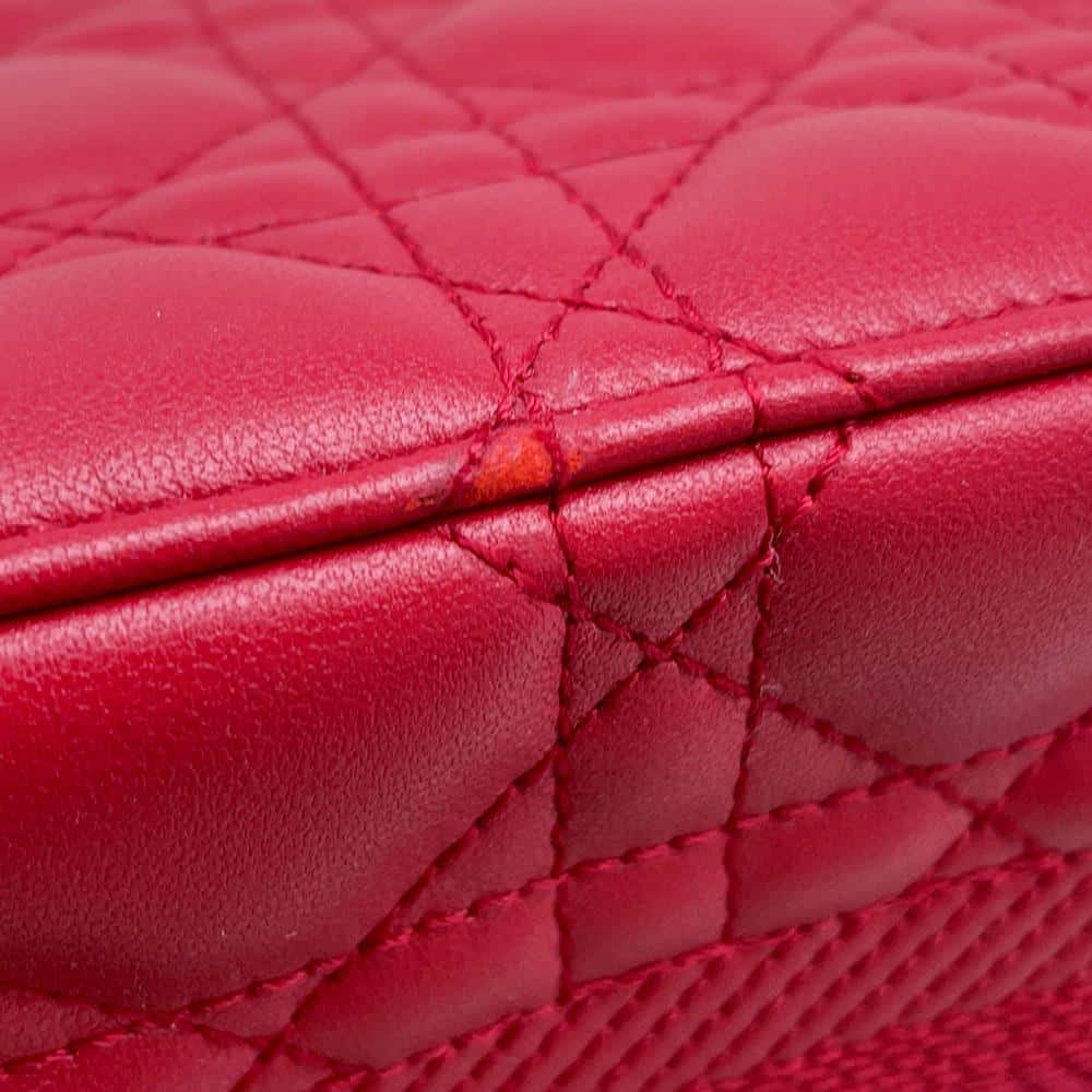 Dior Vanity bag Red S5488UNTR Lambskin Size Small
