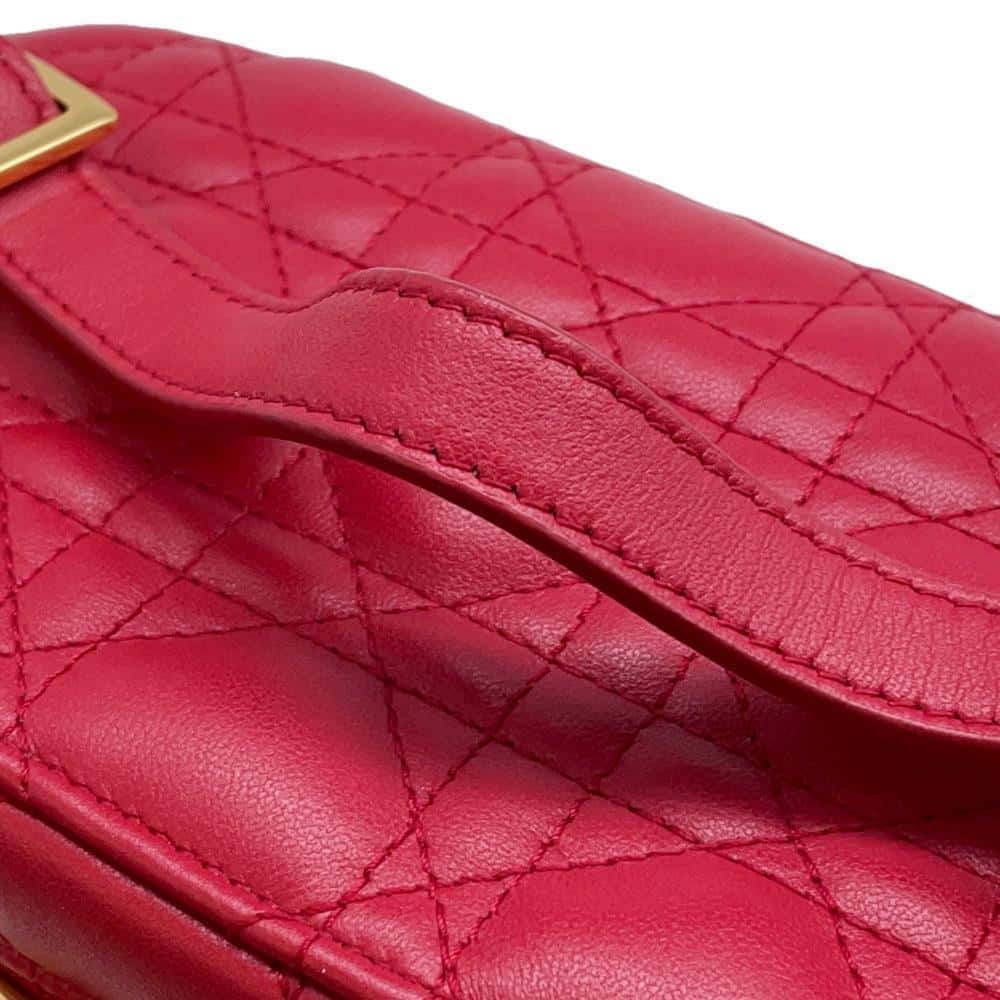 Dior Vanity bag Red S5488UNTR Lambskin Size Small