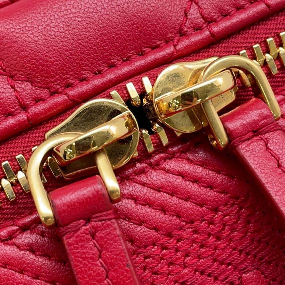 Dior Vanity bag Red S5488UNTR Lambskin Size Small