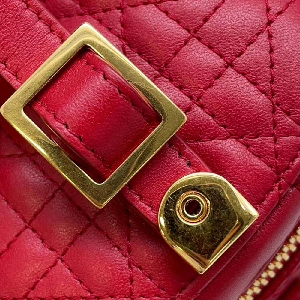 Dior Vanity bag Red S5488UNTR Lambskin Size Small