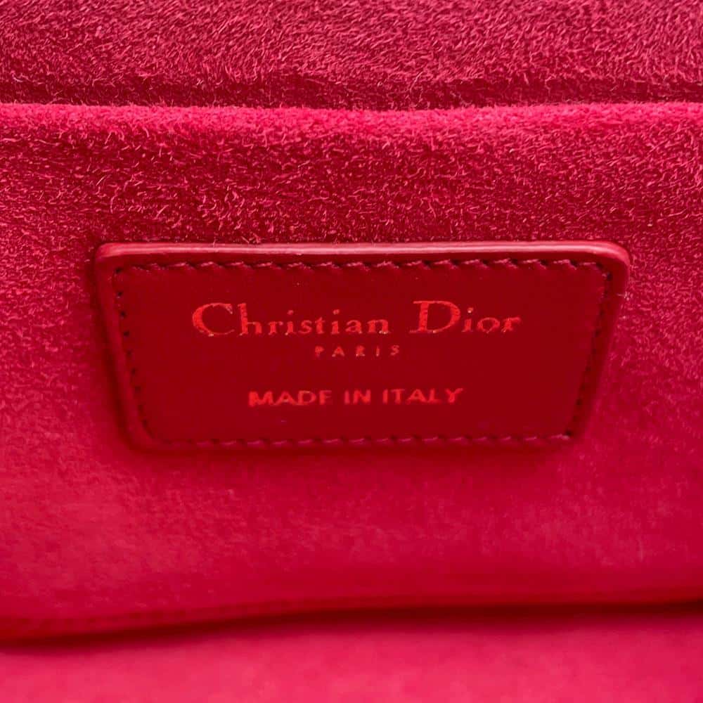 Dior Vanity bag Red S5488UNTR Lambskin Size Small