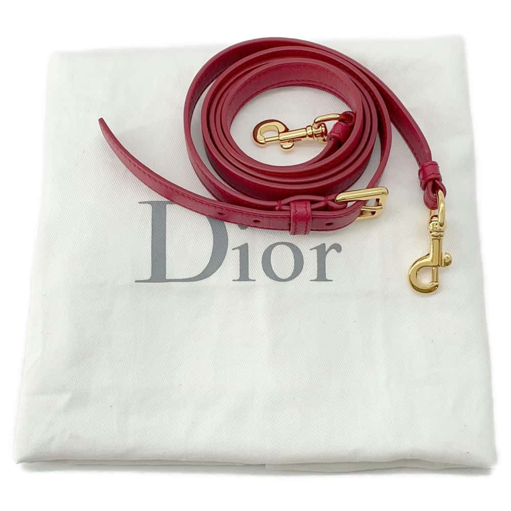 Dior Vanity bag Red S5488UNTR Lambskin Size Small