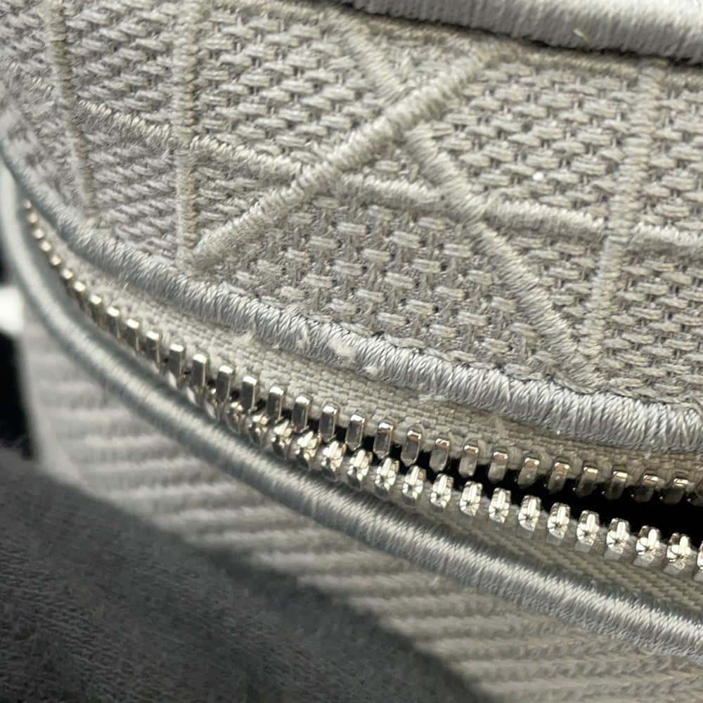 Dior Cannage Embroidery Travel Vanity Bag Light Gray S5480VREY Canvas