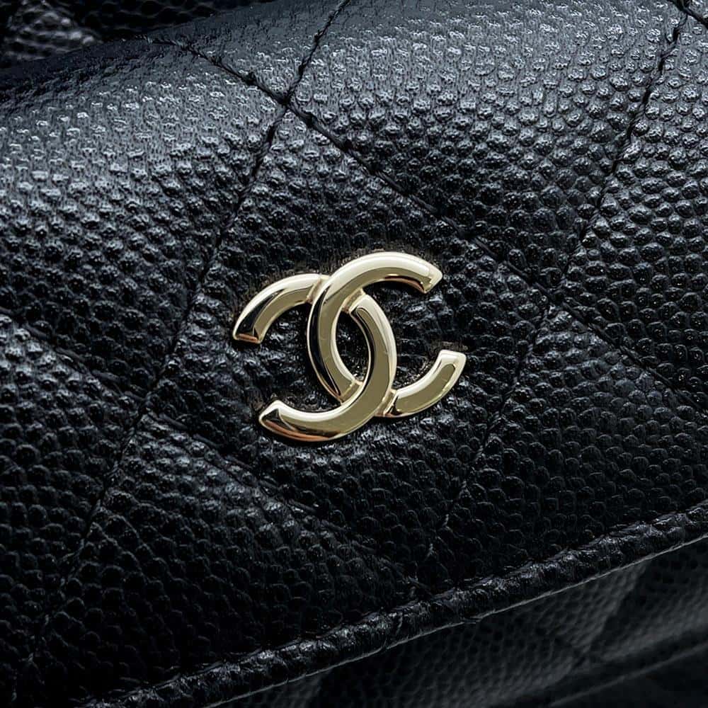CHANEL Matelasse Backpack Black AP3753 Caviar Leather Size Mini