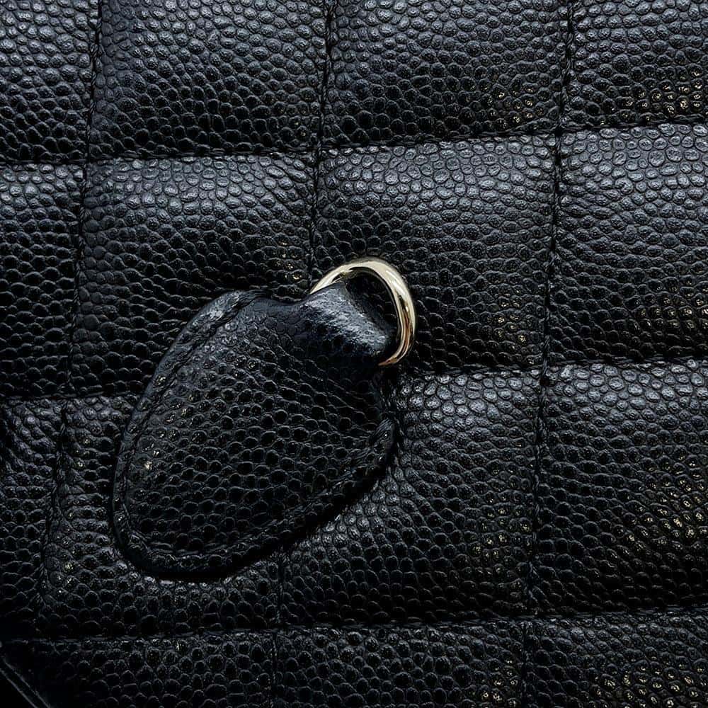 CHANEL Matelasse Backpack Black AP3753 Caviar Leather Size Mini