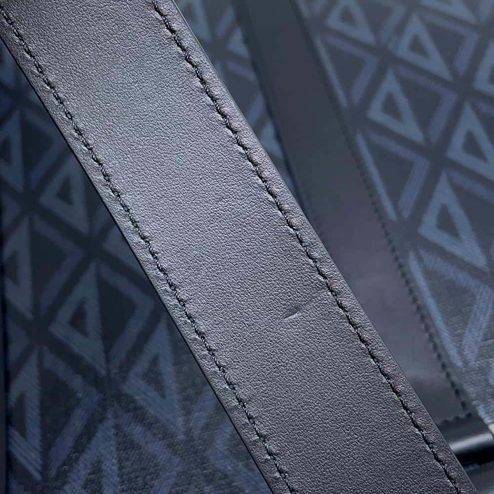 Dior CDDiamond Zip Briefcase Black/Gray 1ESBR180CDP_H43E PVC Coated Canvas Calf Leather