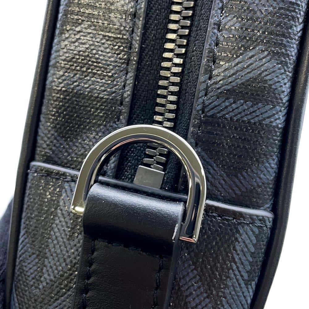 Dior CDDiamond Zip Briefcase Black/Gray 1ESBR180CDP_H43E PVC Coated Canvas Calf Leather