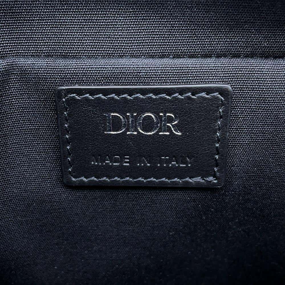Dior CDDiamond Zip Briefcase Black/Gray 1ESBR180CDP_H43E PVC Coated Canvas Calf Leather