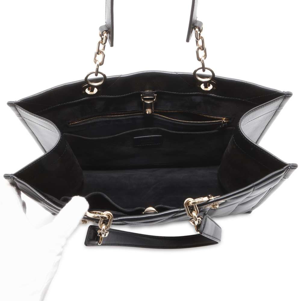 Dior ArchiCannage Essential ChainTote Bag Black M8721OZVJ Leather Size Medium