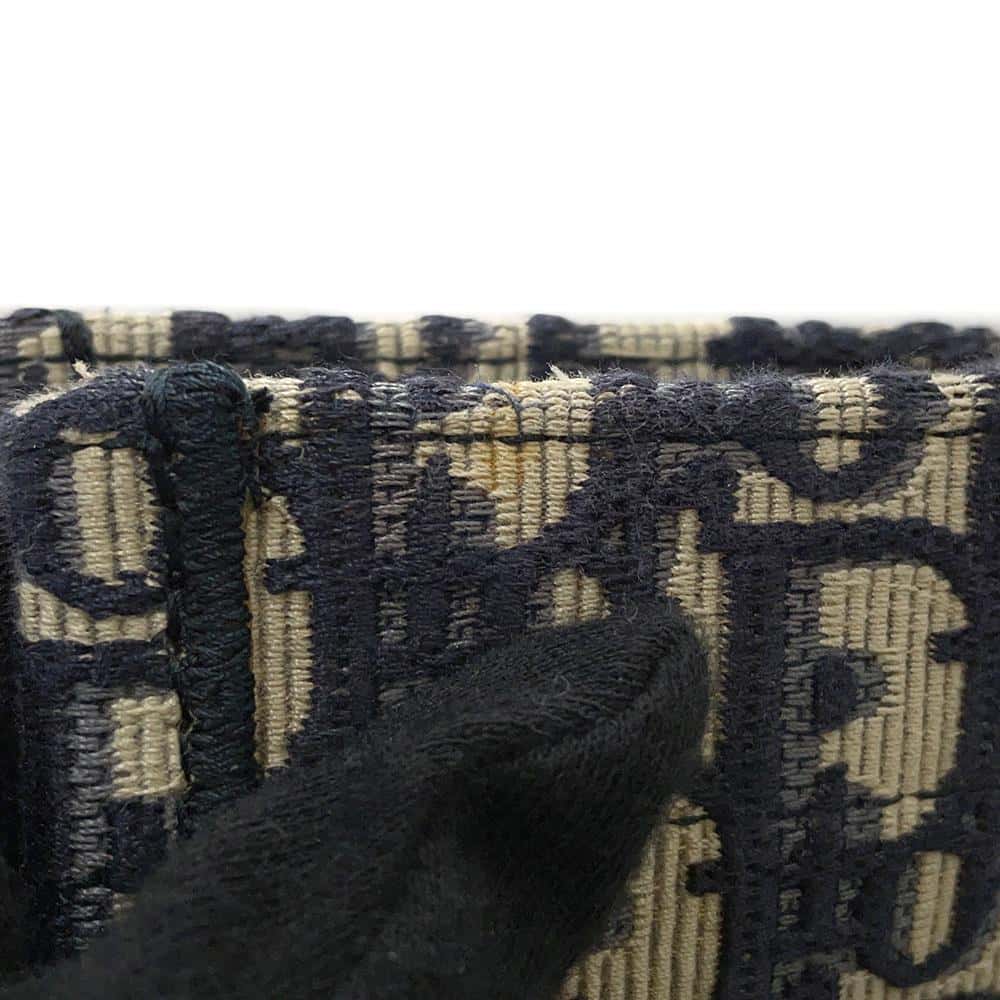 Dior Oblique Embroidery Book Tote Navy M1286ZRIW_M928 Canvas Size Large