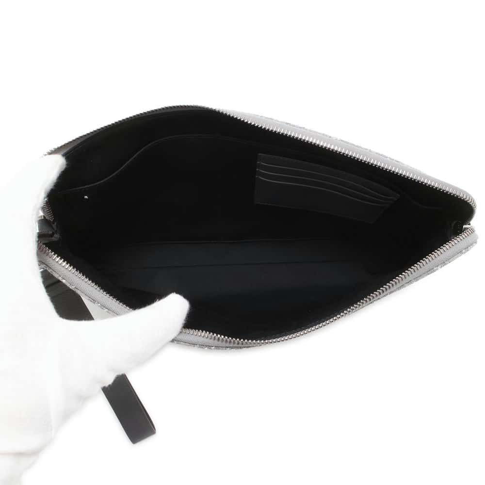 Dior Oblique Clutch Bag Gray/Silver 2OBCA251YSE Jacquard Leather