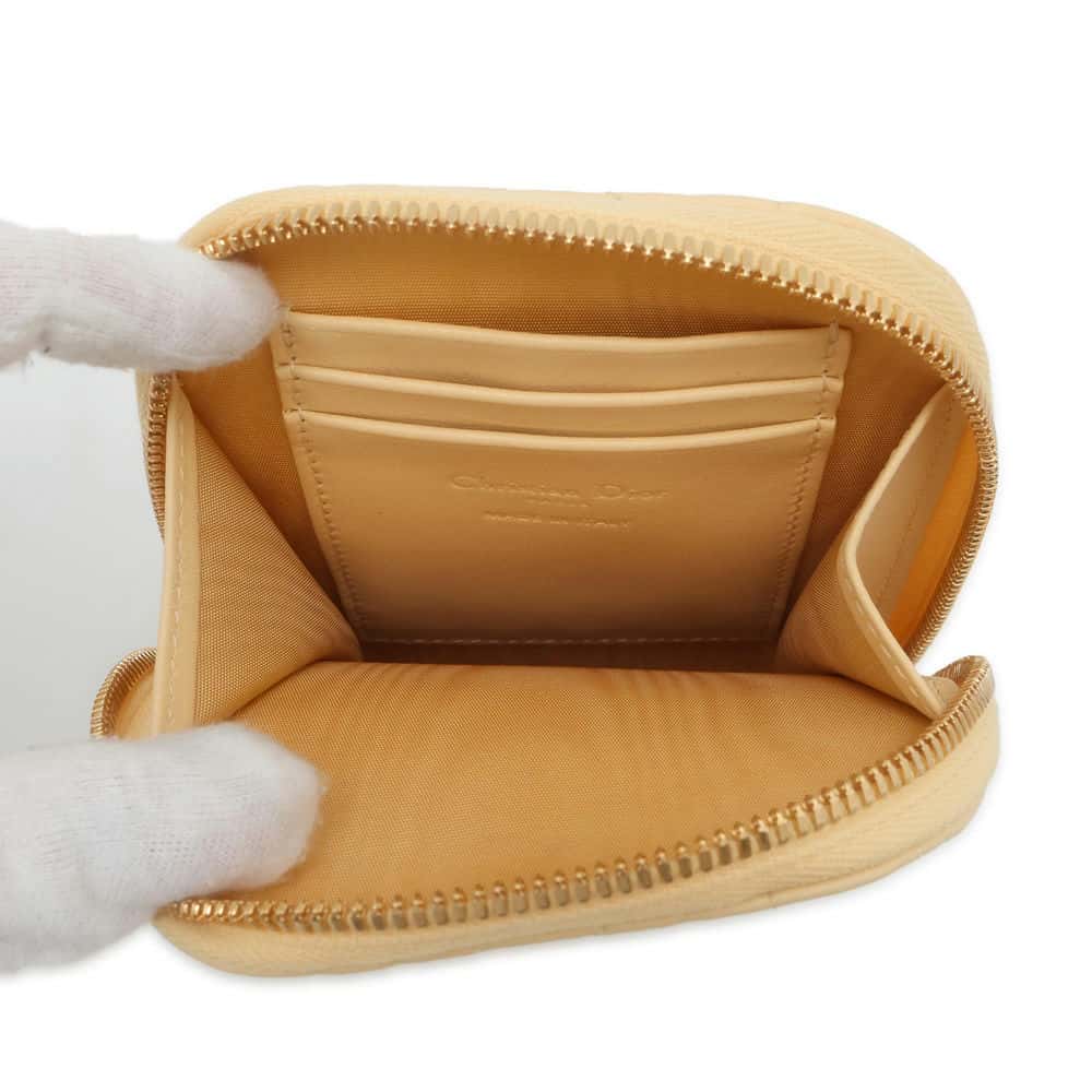 Dior Cannage 2WAY Phone Holder Yellow S0872ONMJ Lambskin