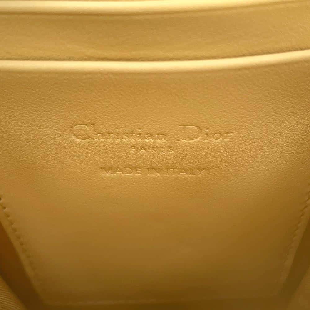 Dior Cannage 2WAY Phone Holder Yellow S0872ONMJ Lambskin