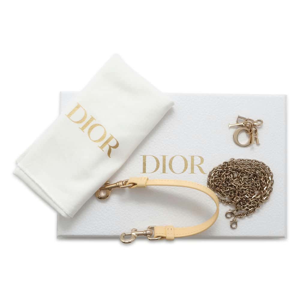 Dior Cannage 2WAY Phone Holder Yellow S0872ONMJ Lambskin