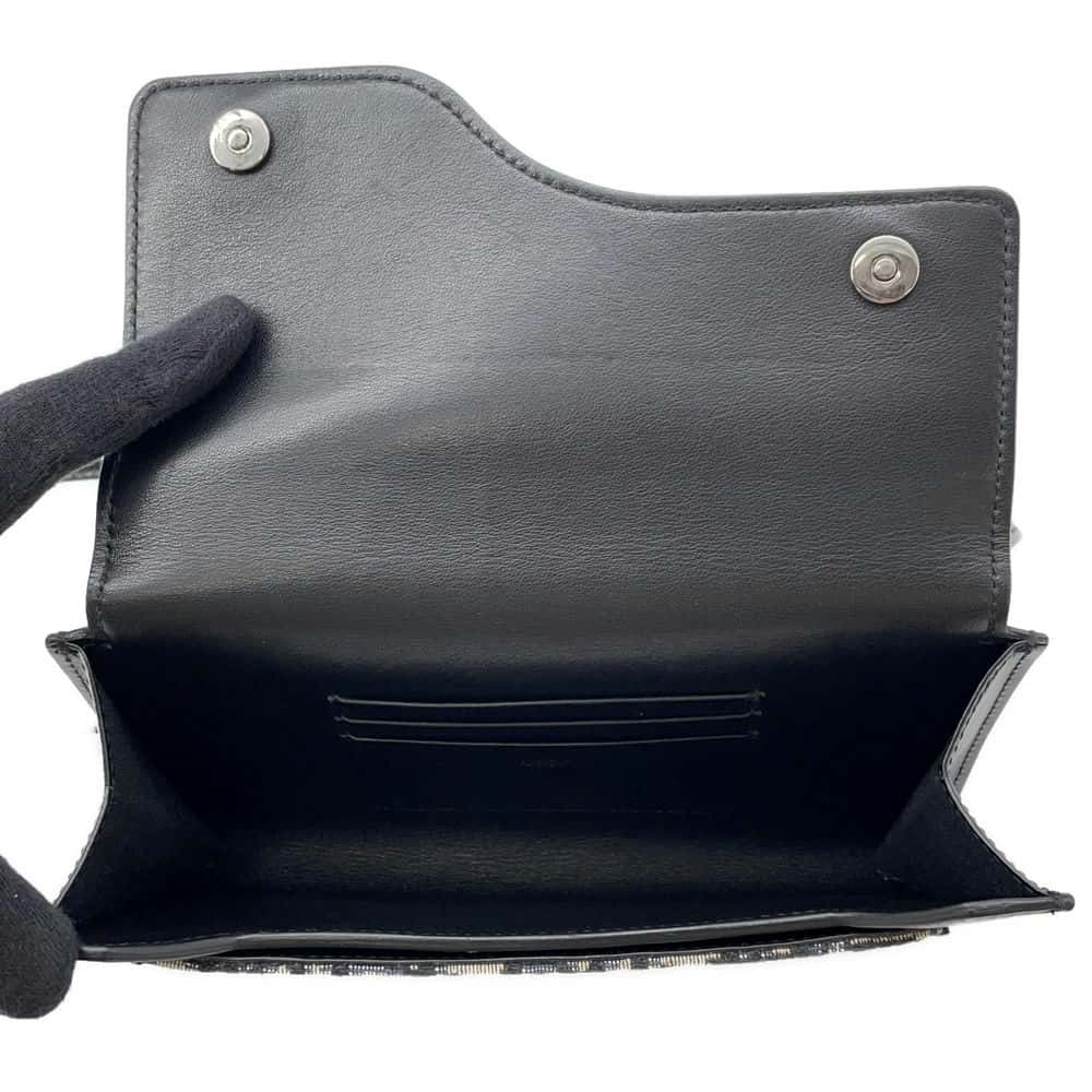 Dior Oblique Saddle Messenger Pouch Black 2ADCA364 Leather