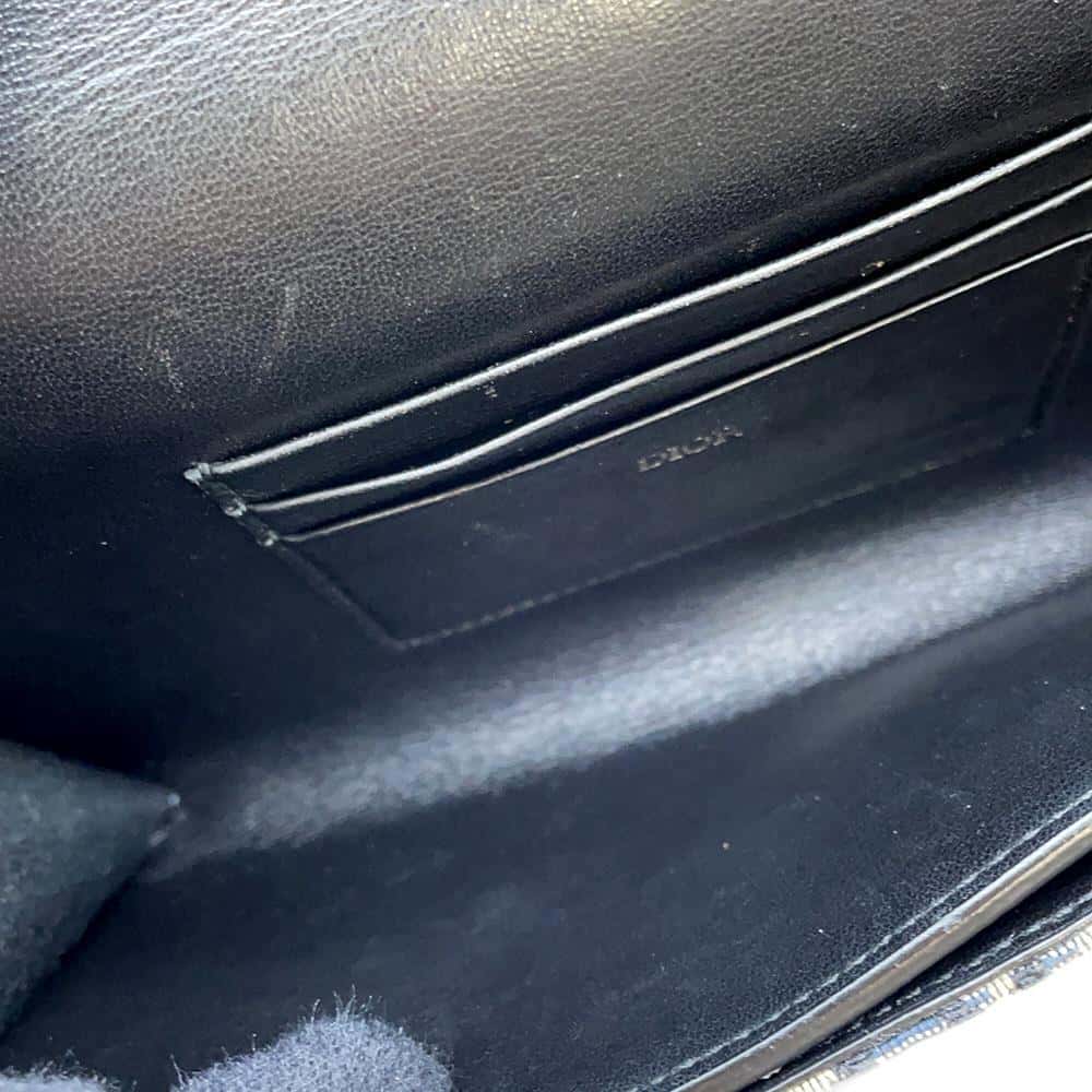 Dior Oblique Saddle Messenger Pouch Black 2ADCA364 Leather