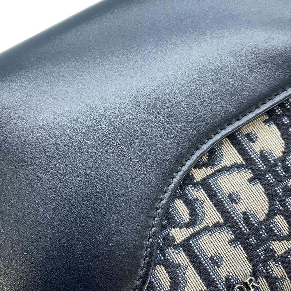 Dior Oblique Saddle Messenger Pouch Black 2ADCA364 Leather