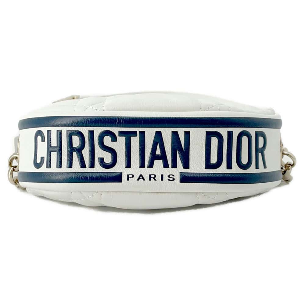 Dior Vibe Hobo Shoulder Bag White S7200ONOA Leather Size micro