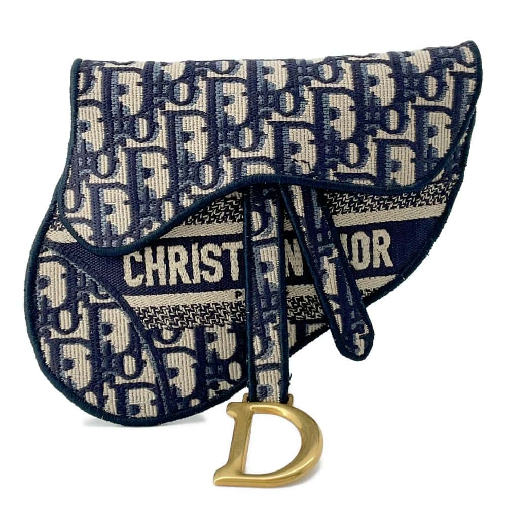 Dior Oblique saddle Waist Bag Navy S5632CRIW Canvas