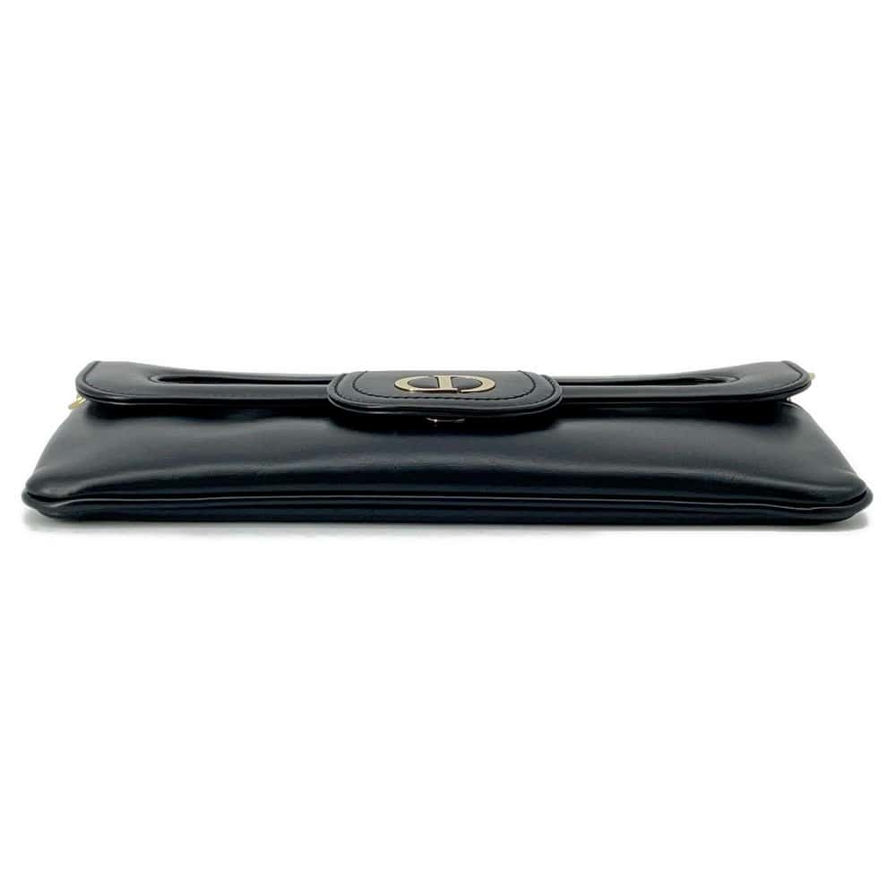 Dior CD Logo Chain Clutch Bag Black M8642UBBU Leather