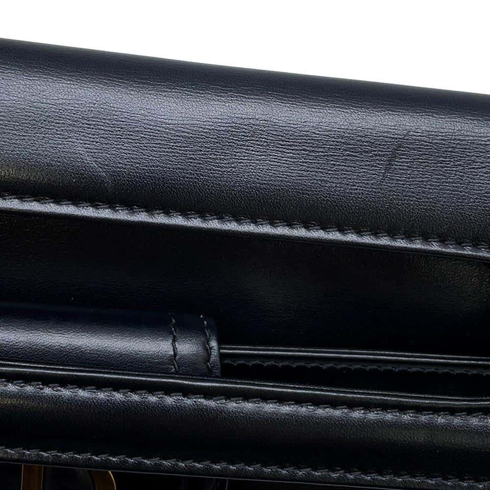 Dior CD Logo Chain Clutch Bag Black M8642UBBU Leather