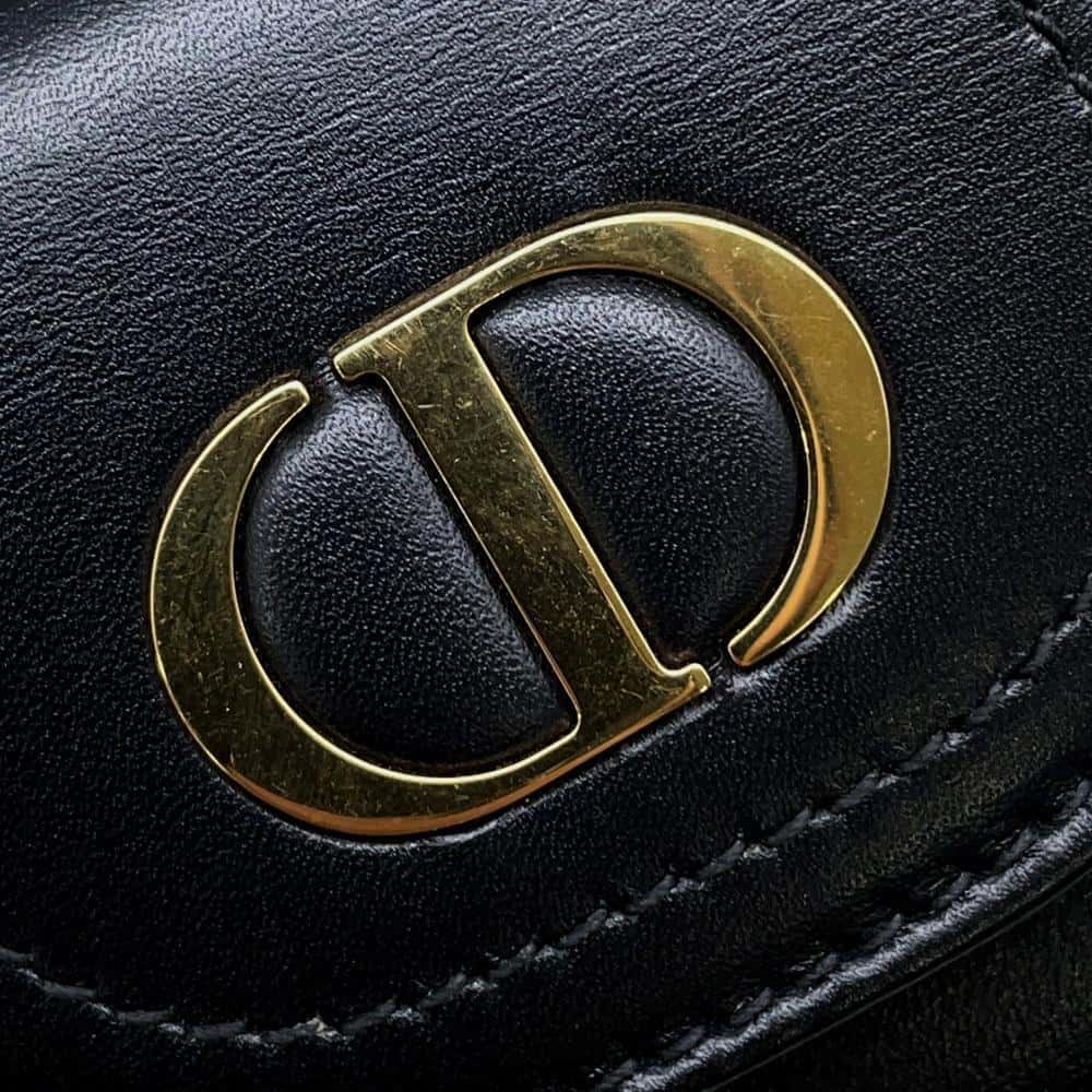 Dior CD Logo Chain Clutch Bag Black M8642UBBU Leather