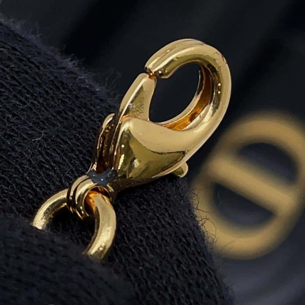 Dior CD Logo Chain Clutch Bag Black M8642UBBU Leather