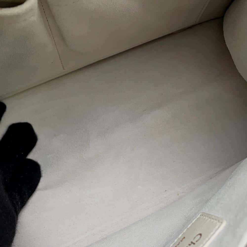 Dior Essential ArchiCannage Chain Tote Bag Off-white Leather