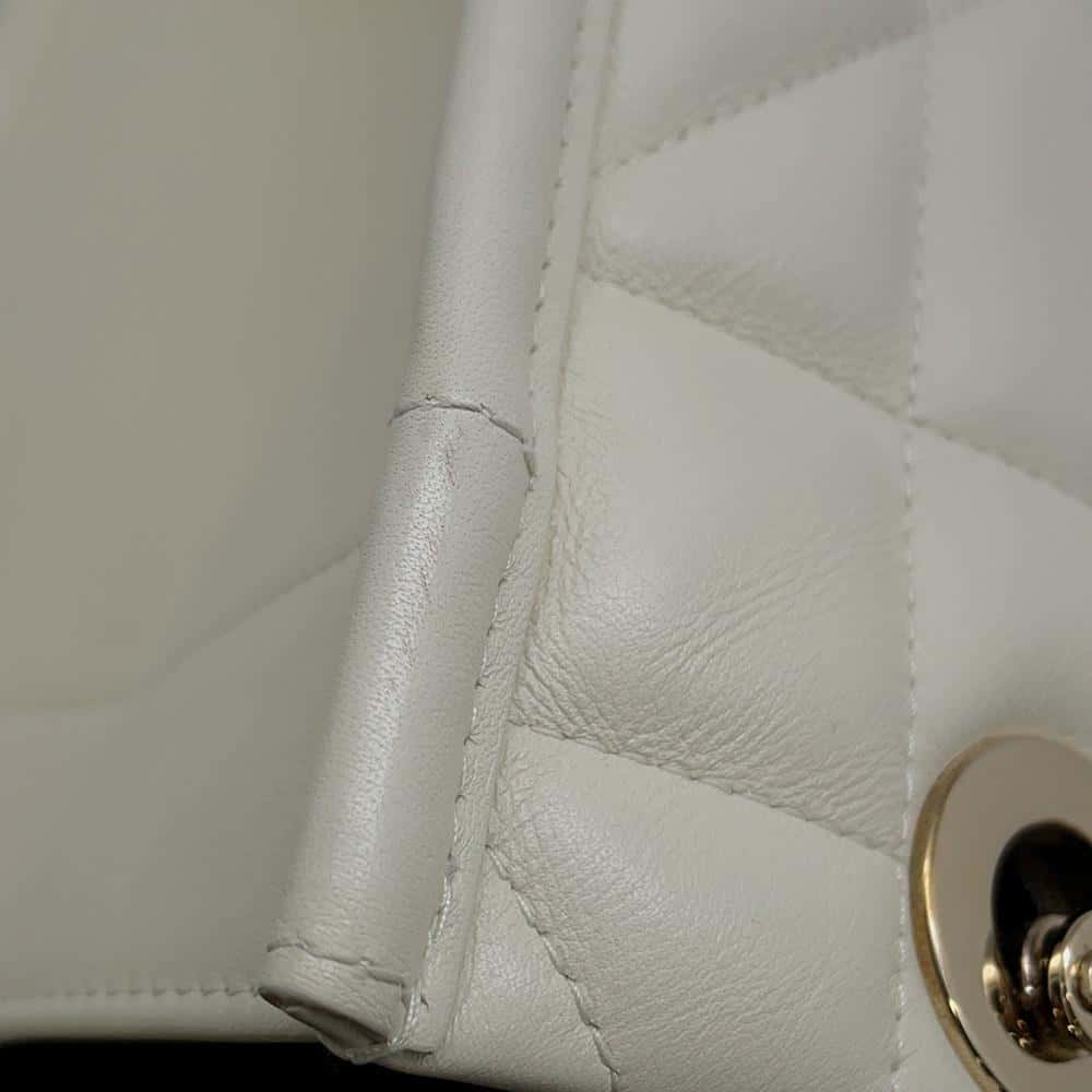 Dior Essential ArchiCannage Chain Tote Bag Off-white Leather