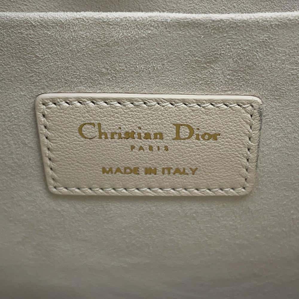 Dior Essential ArchiCannage Chain Tote Bag Off-white Leather