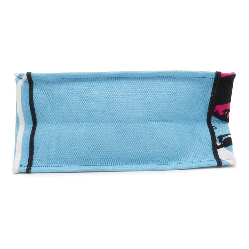 Dior Book Tote D-Jungle Pop Blue/Pink Canvas Size Medium