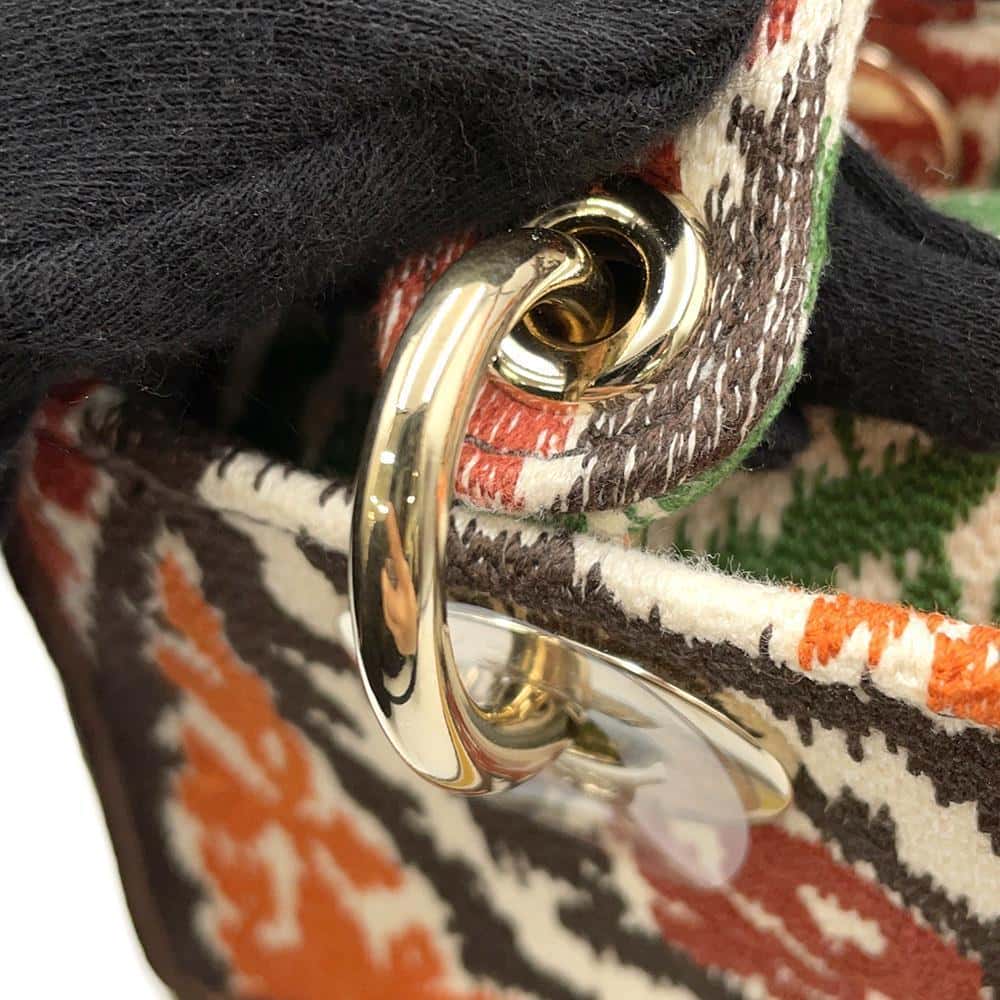 Dior Lady D-LITE 2way Bag Multicolor Canvas Size Medium