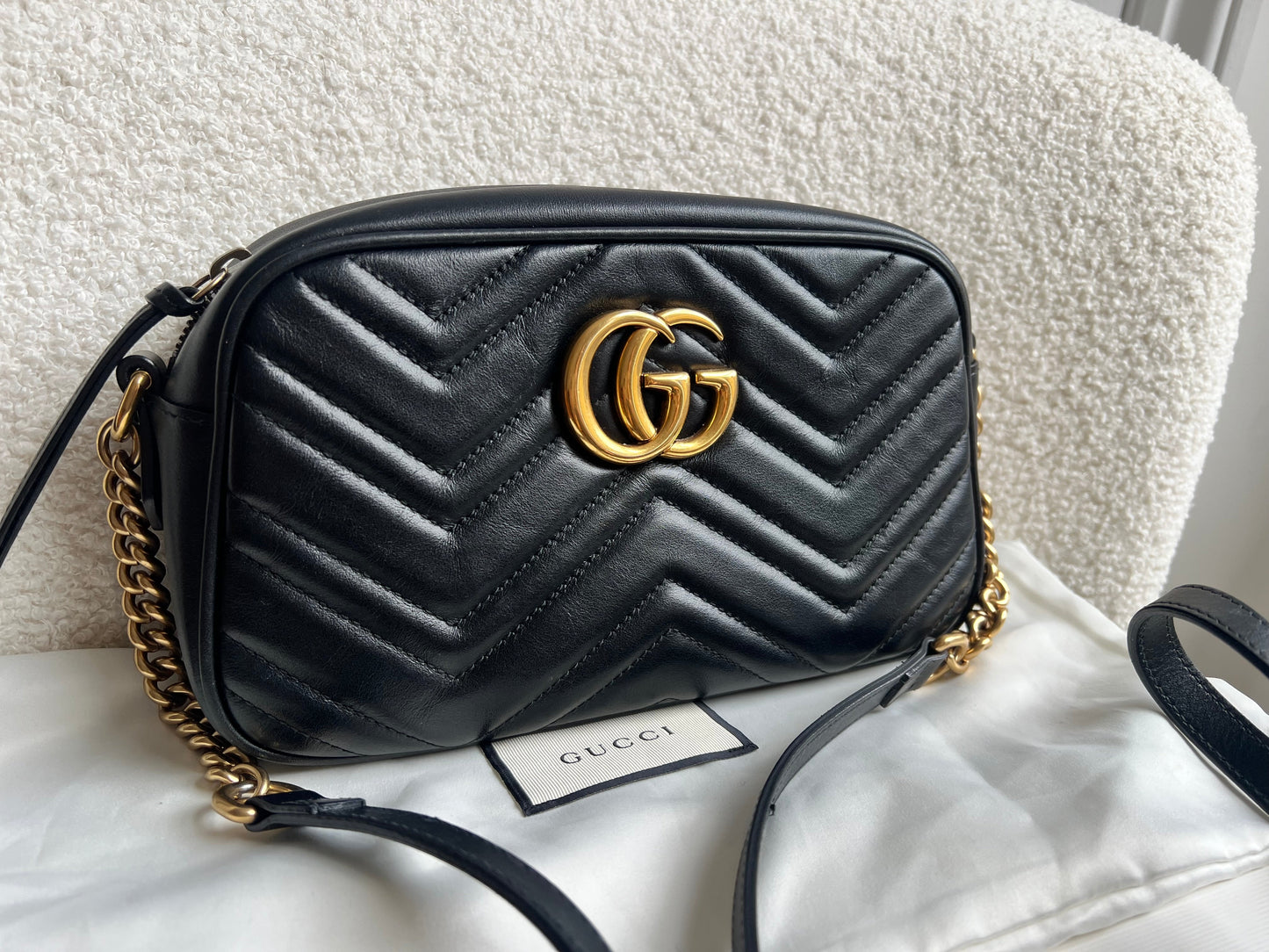 Gucci GG Black Marmont Small Shoulder Bag (RRP £1440)