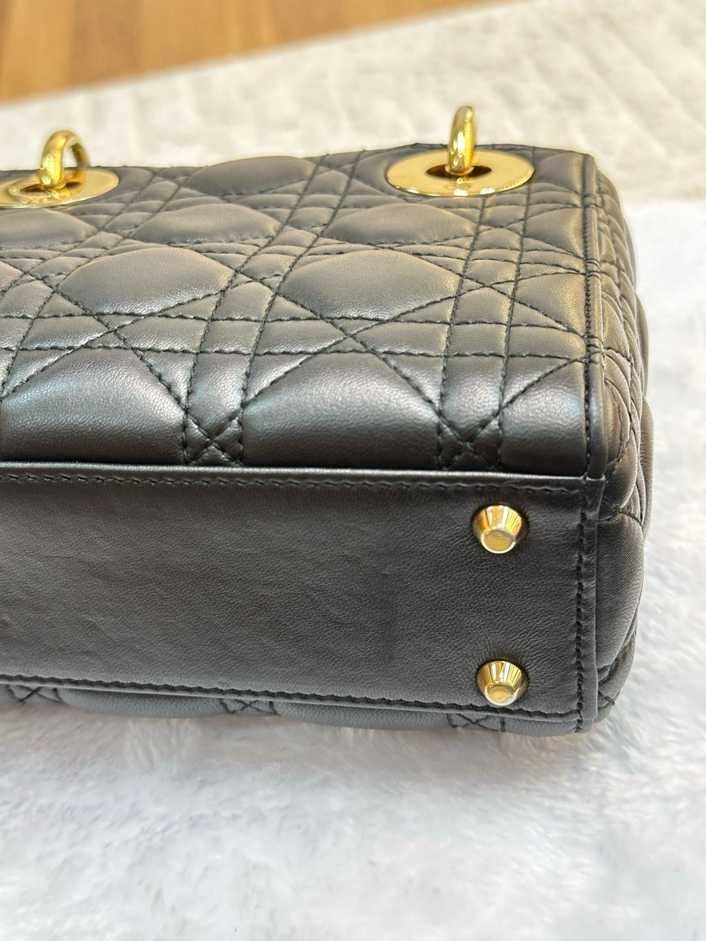 Christian Dior Mini Lambskin Cannage Lady Dior Black